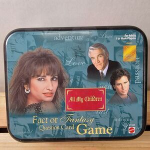 All My Children Fact Or Fantasy Question Card Game in Tin